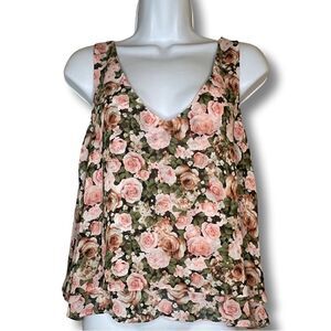 Forever 21 Cropped Floral Top Size Small